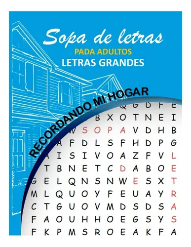 comprar Libro: Recordando Mi Hogar: Sopa De Letras En Espanol Para