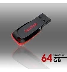 Imagen 2 de 9 de Pendrive Sandisk 64gb Cruzer Blade Flash Promo
