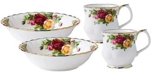 Royal Albert Old Country Roses 4-piece Breakfast Set