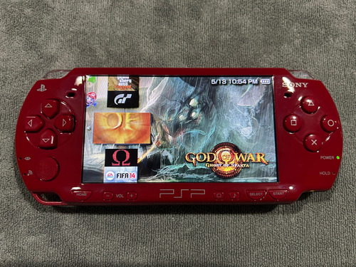 Psp Slim Modelo 2000 Red Y 64gb Llena De Juegos Rojo (Usado)