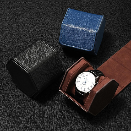Oirlv Estuche De Viaje Para Reloj De Cuero Hexagonal De Lujo