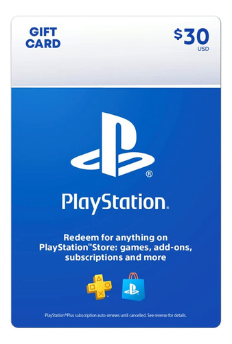 Playstation Store Gift Card $30 | Tarjeta Regalo | Psn Usa