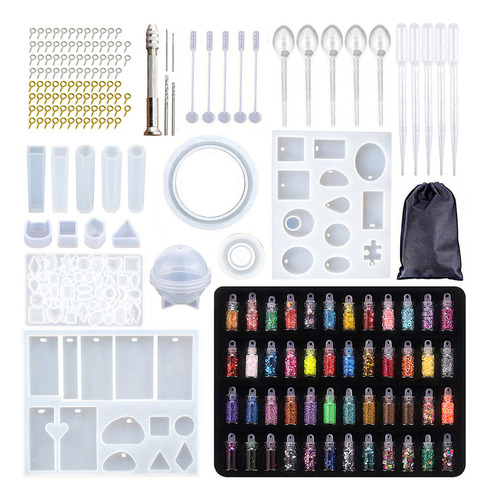 Kit De Molde De Resina Epóxi De 184 Peças Para Chaveiros