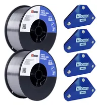 Comprar Kit 2 Arame Mig Sem Gás 0.8mm Rolo 1kg + 4 Esquadros 4kg Punta Prateado