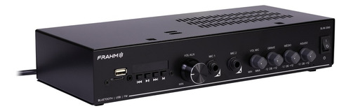 Amplificador Frahm Slim 2000 G6 120w 127/220V 2 Ohms Bt Fm Cor Preto Potência De Saída Rms 120 W 127/220v