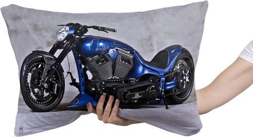 Cojin Almohada Motocicleta Chopper Diseño Calidad Poliester Color Moto
