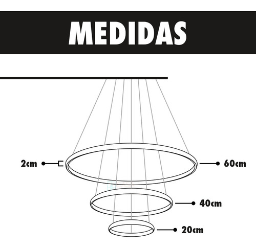Lustre Pendente Escadas Teto Duplo Alto Arcos 3 Tons 160cm