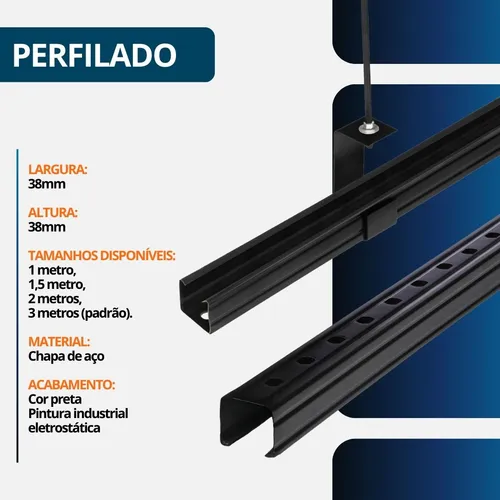 Perfilado Perfurado 38x38x3000mm #24 Cor Preta | MercadoLivre Perfilado Perfurado 38x38x3000mm #24 Cor Preta | MercadoLivre