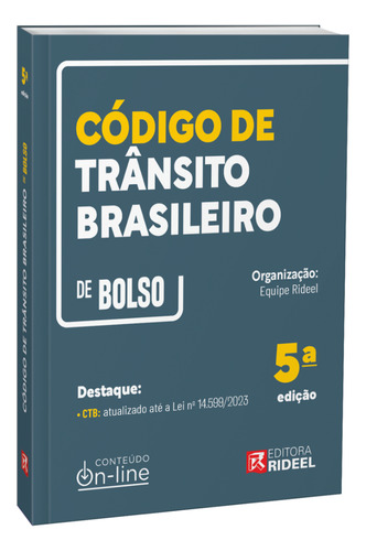 Código De Trânsito De Bolso, De Equipe Rideel. Editorial Rideel, Tapa Mole, Edición 5ª Edição En Português, 2024