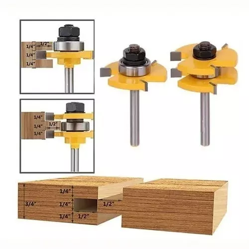 Fresa Para Madera 1/4, Set X 2 Para Machimbre – OneTool