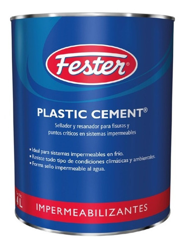 Cemento Plástico Fester Plastic Cement 4lt 15200070
