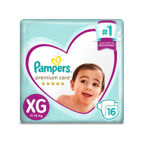 Pampers Pañales Bebé Premium Care Xg 16 Unid