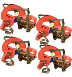 Comprar Kit 4 Jogos Cinta Catraca Amarração Carga 1,5 Ton 9m Forte no Mercado Livre