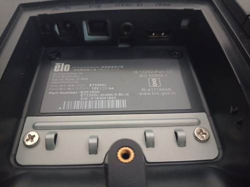 Elegante Monitor Elo Touch 22 Bocinas Integradas (Reacondicionado)