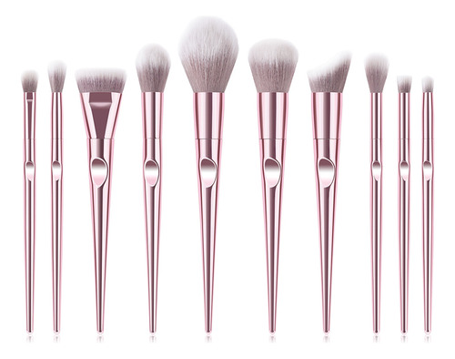 10 Pcs Pro Makeup Brushes Set With Brushes Bag Foundation