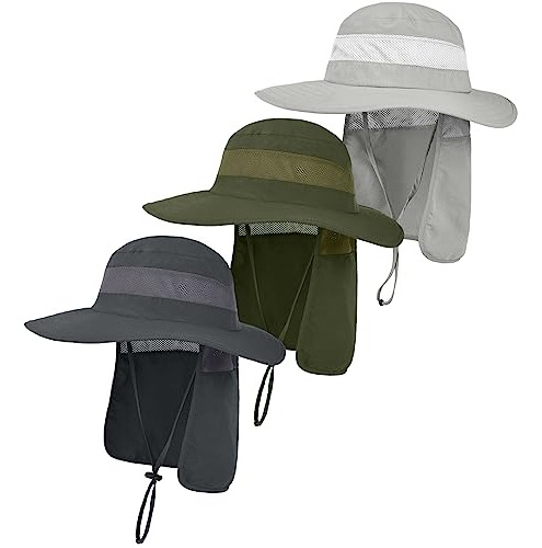 Gorro De Sol Upf50+ Para Hombre, 3 Pack