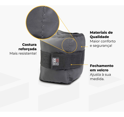 Caneleira De Peso 3kg WON - Par