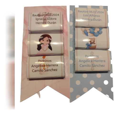 Recuerdos De Chocolates Personalizados. Bautizo