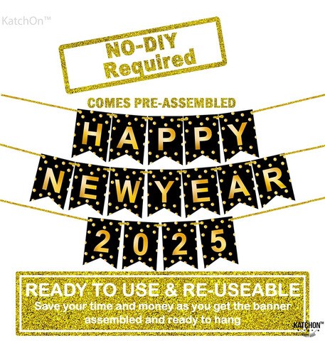 Banner De Feliz Año Nuevo 2025 Para La Fiesta De Nochevieja