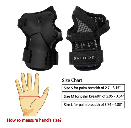 4x Palm Protector Seguridad Patinaje Muñequera Monopatín