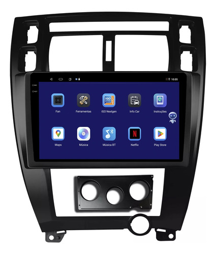 Multimidia Tucson 06/16 9p Octacore Android Carplay 6/128gb