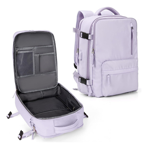 Mochilas Para Portátiles Wonhox, Con Usb, Purpura