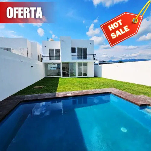 Casa En Venta En Fracc. Real De Oaxtepec A Estrenar Con Alberca Y Jardín, Escriturada.