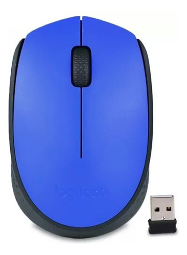 Mouse Sem Fio Logitech M170 Azul E Preto