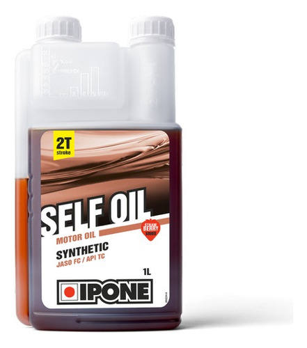 Aceite Semisintético Moto Ipone Self Oil 2t Olor A Frutilla