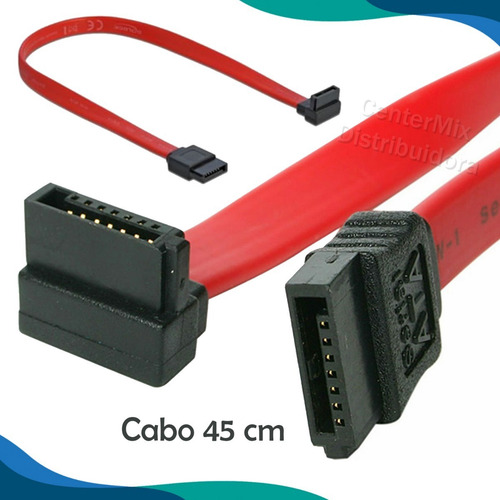Imagem 2 de 6 de Cabo De Dados Sata 45cm P/ Hd Gravador Drives