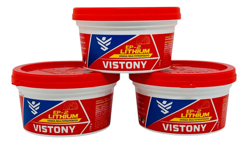 Grasa Multipropósito Ep-2 Lithium Vistony Lubricante 210g X3