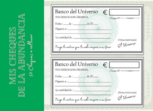 Libro: Mis Cheques De La Abundancia: Talonario De 50 Cheques
