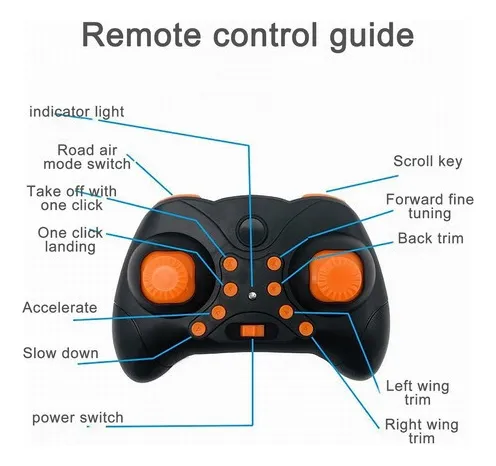 Coche De Control Remoto Avión Motocicleta Voladora Tierra Y