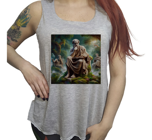 Musculosa Ac Dama Socrates Pensador Filosofo En El Bosque