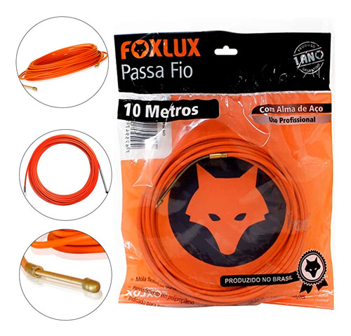 Kit Com 3 Passa Fio Com Alma De Aço 10 Metros - 65.01 Foxlux