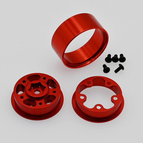 4x Cubos De Llanta Para Axial Scx24 Axi00001 Rc Rojo