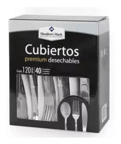 Cubiertos Member's Mark Reutilizables 120 pzas a precio de socio