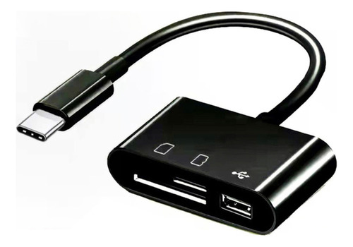 Adaptador De Leitor De Cartão Otg 3 Em 1 Tipo C -usb Sd Tf P