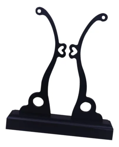 Soporte De Ventilador De Mano Chino Madera Grande Negro