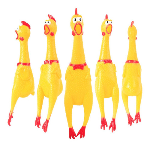 Kit 3 Frango Galinha Com Som Brinquedo Pet Cachorro 39,5cm