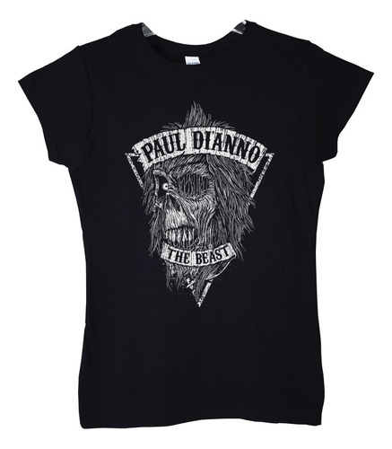 Polera Mujer Paul Di Anno The Beast Iron Maiden Metal Abomin