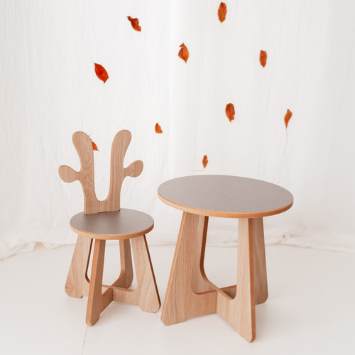 Imagen 3 de 10 de Juego De Mesa Y Silla Para Niños Madera - Envío Gratis