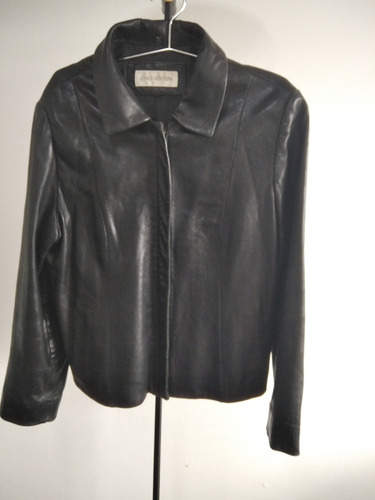 Chaqueta Negra Con Cierre Jonas New York Talla L