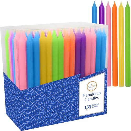 Velas Hanukkah Menorah, Diseño De Crayón, Paquete Familiar