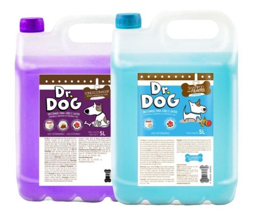 Kit Pet Dr. Dog Shampoo 5l E Condicionador 5l Desmaio De Fio