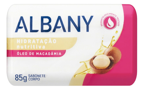 Sabão em barra Albany Hidratação Nutritiva de 85 g