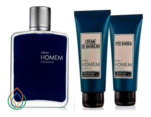 Homem Essense Perfume + Crema Afeitar + After Shave Natura