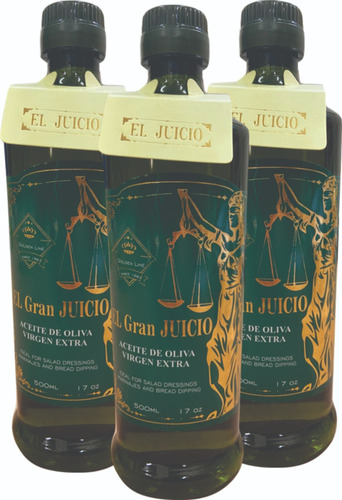 Aceite De Oliva Extra Virgen El Gran Juicio Pet 3 X 500ml