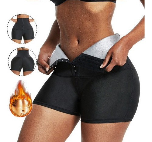 Bermudas Fitness Con Cinturón Efecto Sauna Quema Grasa.