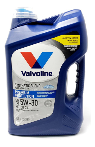 Aceite Motor Valvoline 5w30 Premium Semisintético 4.73 Litro